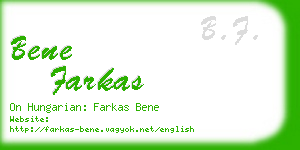 bene farkas business card